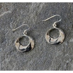 Sterling Silver Hoop with a Twist